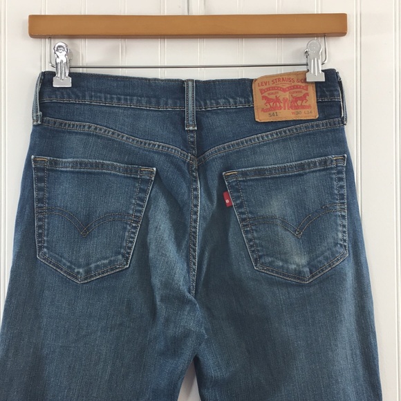 Levi's 541 Slim Straight Denim Jeans Medium Wash - Picture 4 of 11